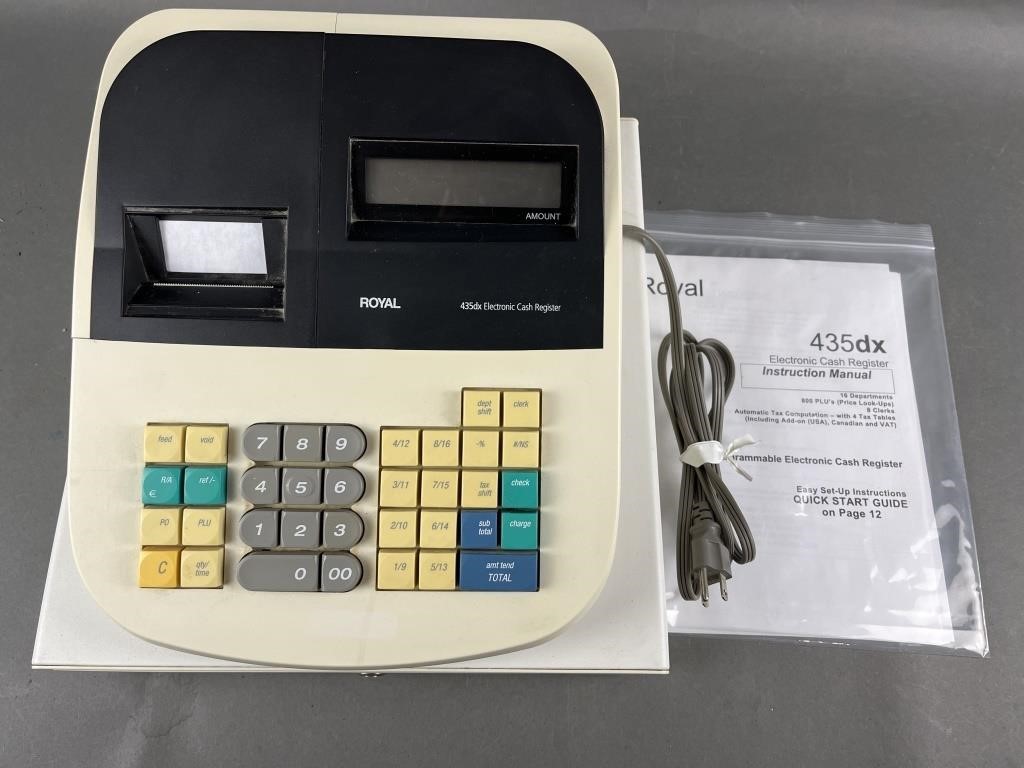 Royal 435dx Electronic Cash Register w/Manual