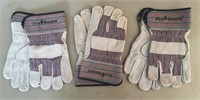 3 Pair of Pro Guard Work Gloves New