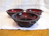 3 Vintage Avon Cape Cod 5" Fruit Bowls