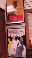 Two framed French posters: Moulin Rouge and