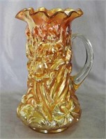 Heavy Iris tankard water pitcher - marigold