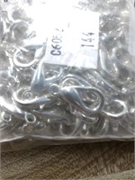 Silver plated lobster claw clasps . 168 pieces