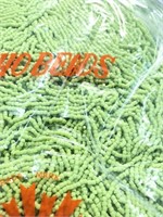 Toho 12/0 3-cut beads. Lime green. Five –half kilo