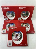 Nikko Christmas Collectors Plates 2009-10-11-12-13