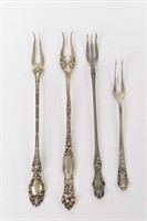 (4) OYSTER FORKS INCL STERLING SILVER