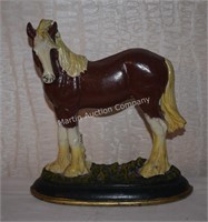 (S1) Cast Iron Horse Door Stop