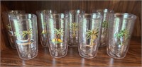 Lot of 8 Palm Tree Tervis Tumblers
