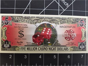 Five million casino night dollars novelty