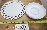 Milkglass Platter, Bowl