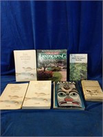 A lot of nature books, including an "Alaska-Yukon