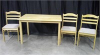 TABLE AND 3 CHAIRS