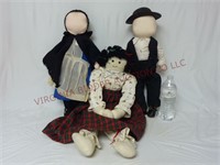 Cloth Dolls ~ Amish Boy & Girl, Rag Doll