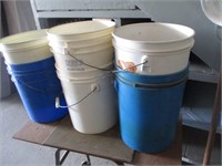 6- 5 Gal buckets without lids
