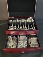 357 Piece Silver Plate Flatware Set with Case