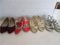 GUC LOT ASSORTED LADIES SHOES SIZE 7, 7.5