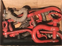 Box with an assortment of shackles