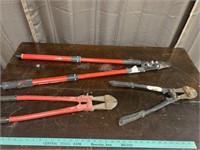 2 bolt cutters & 1 lawn loppers