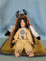 Native American Girl w/ Canoe