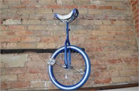 Vintage Blue and White Unicycle
