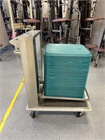 Stainless Steel Tray Cart w/ Trays