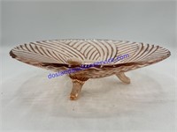 Anchor Hocking Prismatic Swirl Three Footed Bowl