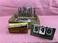 Assorted Size Drill Bits & Magnetic Holder