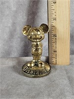 VINTAGE MICKEY MOUSE DISNEYLAND BRASS PAPERWEIGHT