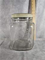 MONARCH FINER FOODS GLASS JAR WITH LID