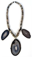Southwest Style Agate Slices Necklace.