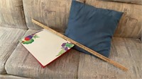 Throw pillow and lap tray