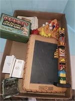 Vintage Games, Chalkboard Totem Pole, Letter Ga.e