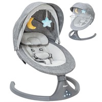 Electric Portable Baby Swing for Infants Gray