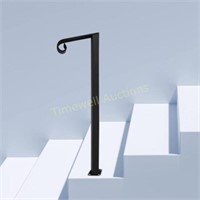 1-2 Step Handrail Black Steel Railing Stair