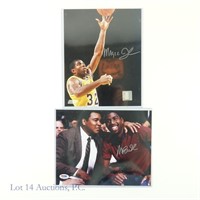 Magic Johnson Signed NBA Basketball Photos (PSA)