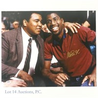 Magic Johnson Signed 20x16 Ali Photo (PSA/DNA)