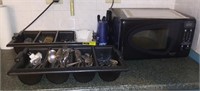 Lot Including Sharp Carousel Microwave, Eating