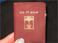 Tiny Antique Book Do It Now / SO SWEET!!