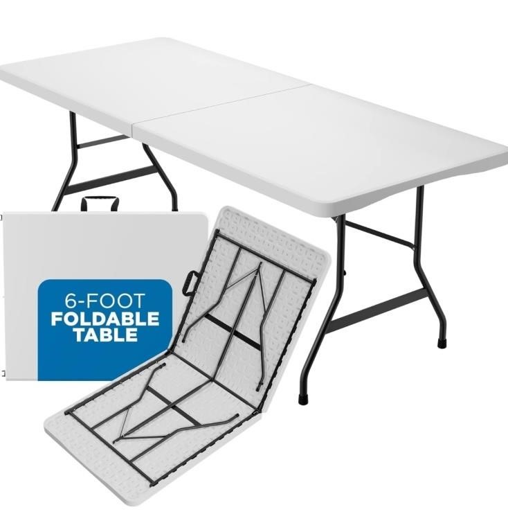 Sorfey Folding Table 6-Foot X 30 inch, White