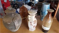 7 decorative vases