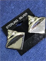 Large sterling silver earrings 10 grams