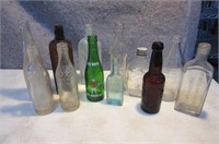 12 vintage Bottles Soda to Medicine