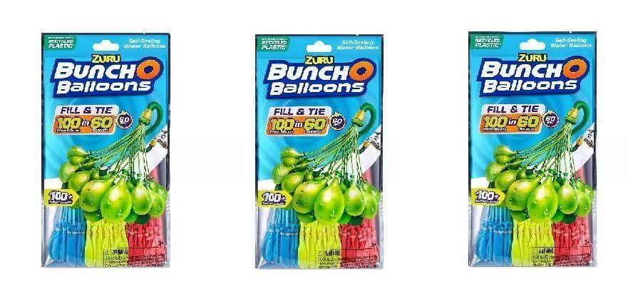 3 PACK Bunch O Balloons 100 EA - 300 TOTAL