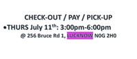 NOTICE: AUCTION PAY PICK-UP TIMES