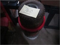 Two tires - 260x85, driveway sealer,