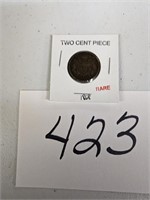 Rare 1868 - Two Cent Piece