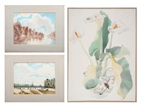 THREE STANLEY WILSON WATERCOLOR PAINTINGS