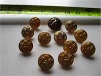 LARGE USA MILITARY BUTTONS