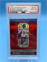 Russell Wilson Behind the Numbers Red Prizm PSA 10