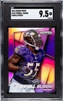 Terrell Suggs 14 Prizm Purple Color Match SGC 9.5