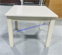 White Wooden Side Table (20 x 20 x 16)